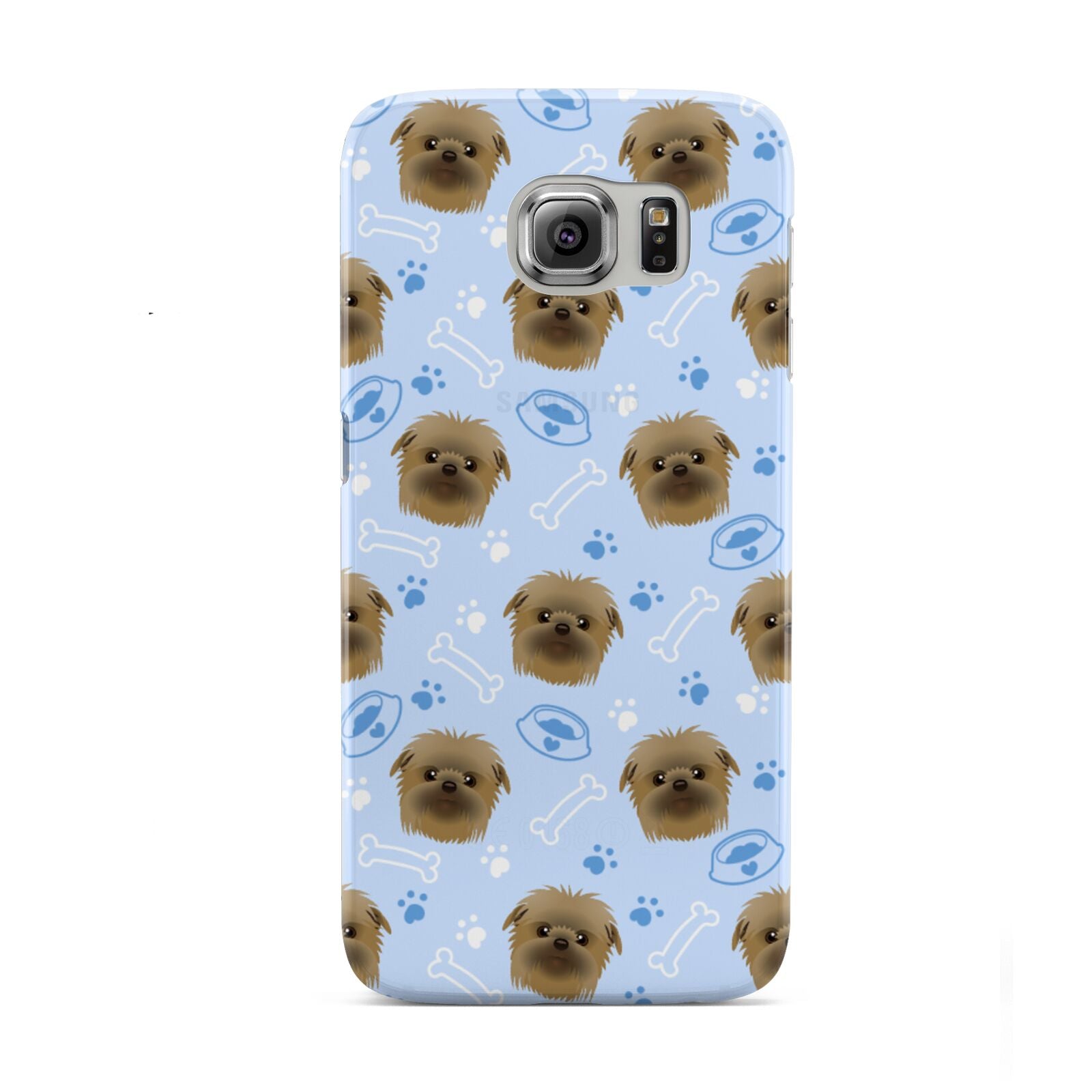 Personalised Affenpinscher Blue Samsung Galaxy S6 Case