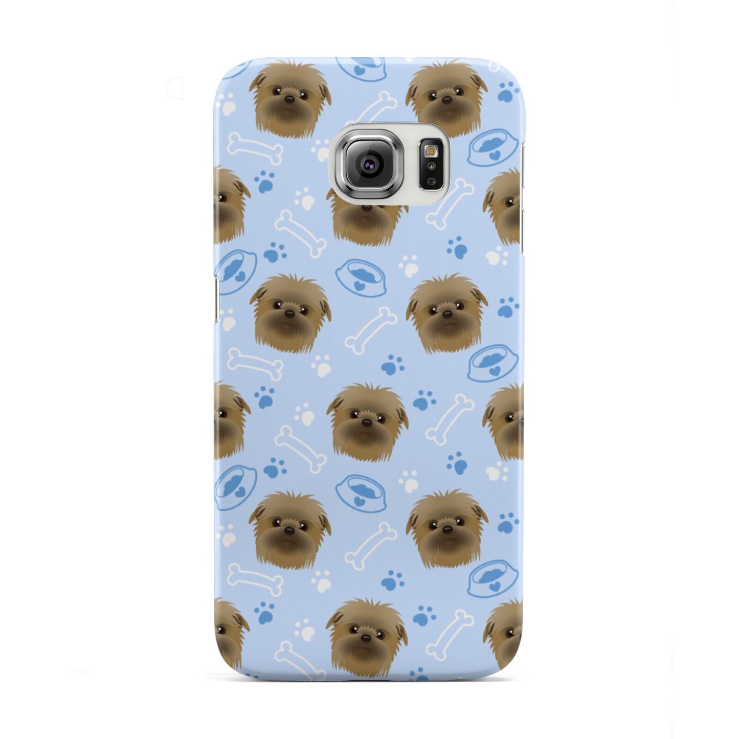 Personalised Affenpinscher Blue Samsung Galaxy S6 Edge Case