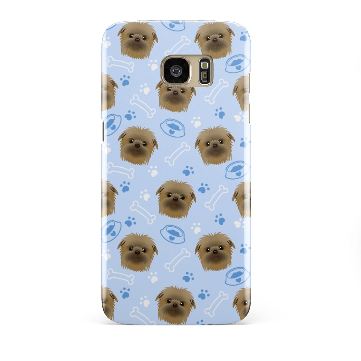 Personalised Affenpinscher Blue Samsung Galaxy S7 Edge Case