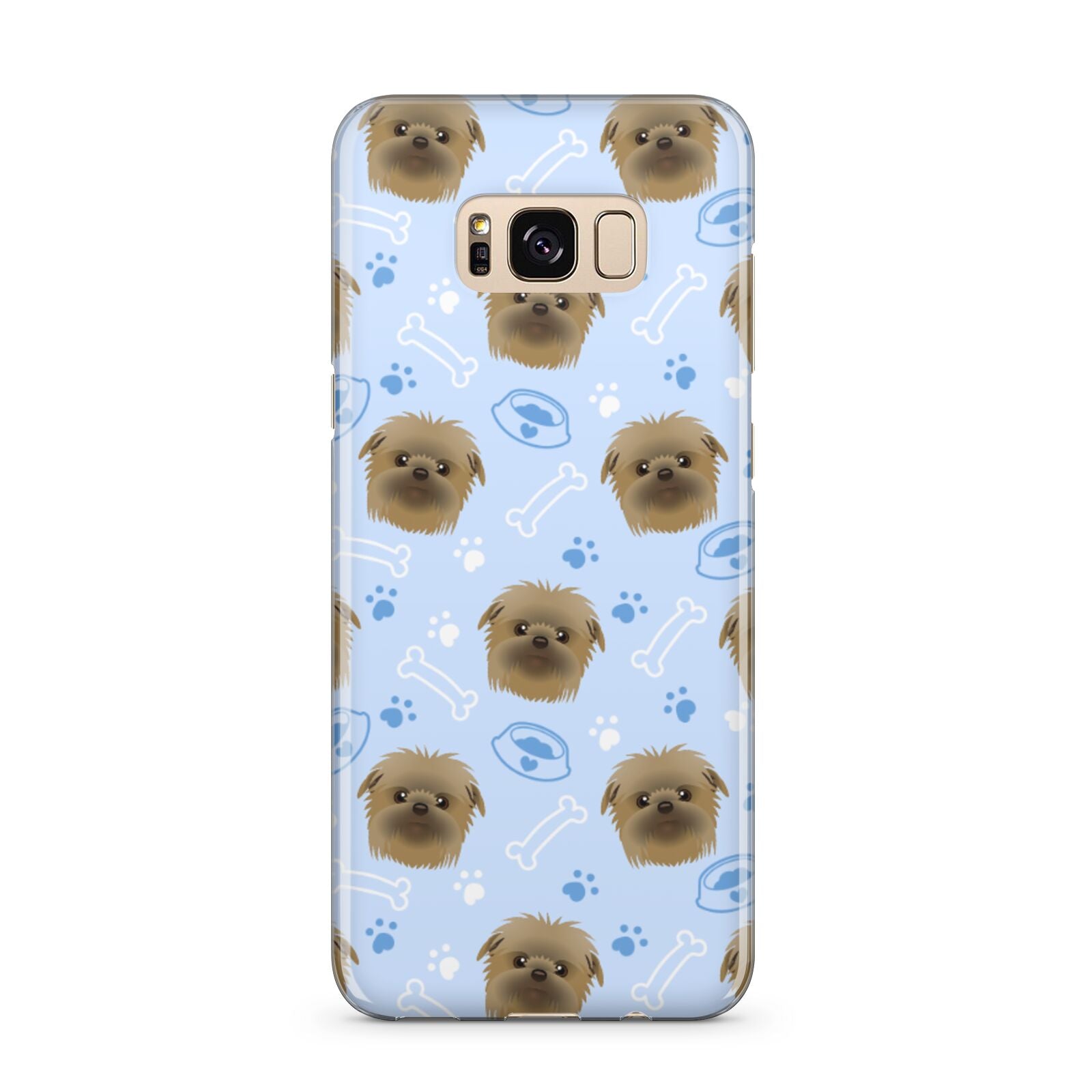 Personalised Affenpinscher Blue Samsung Galaxy S8 Plus Case