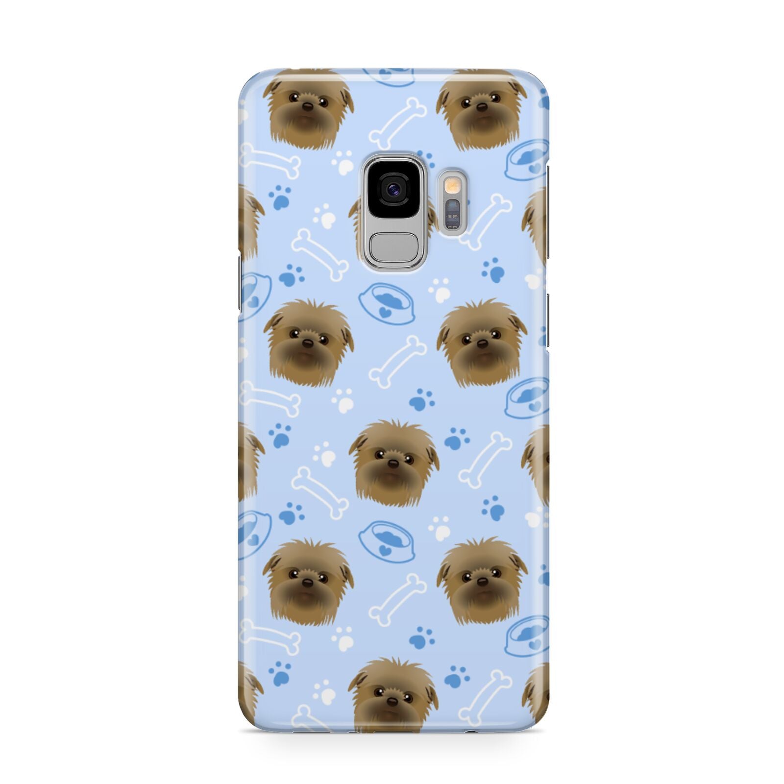 Personalised Affenpinscher Blue Samsung Galaxy S9 Case