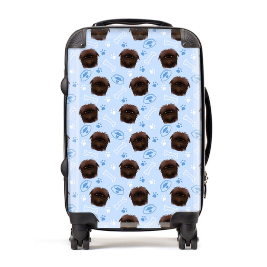 Personalised Affenpinscher Blue Suitcase