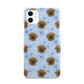 Personalised Affenpinscher Blue iPhone 11 3D Snap Case