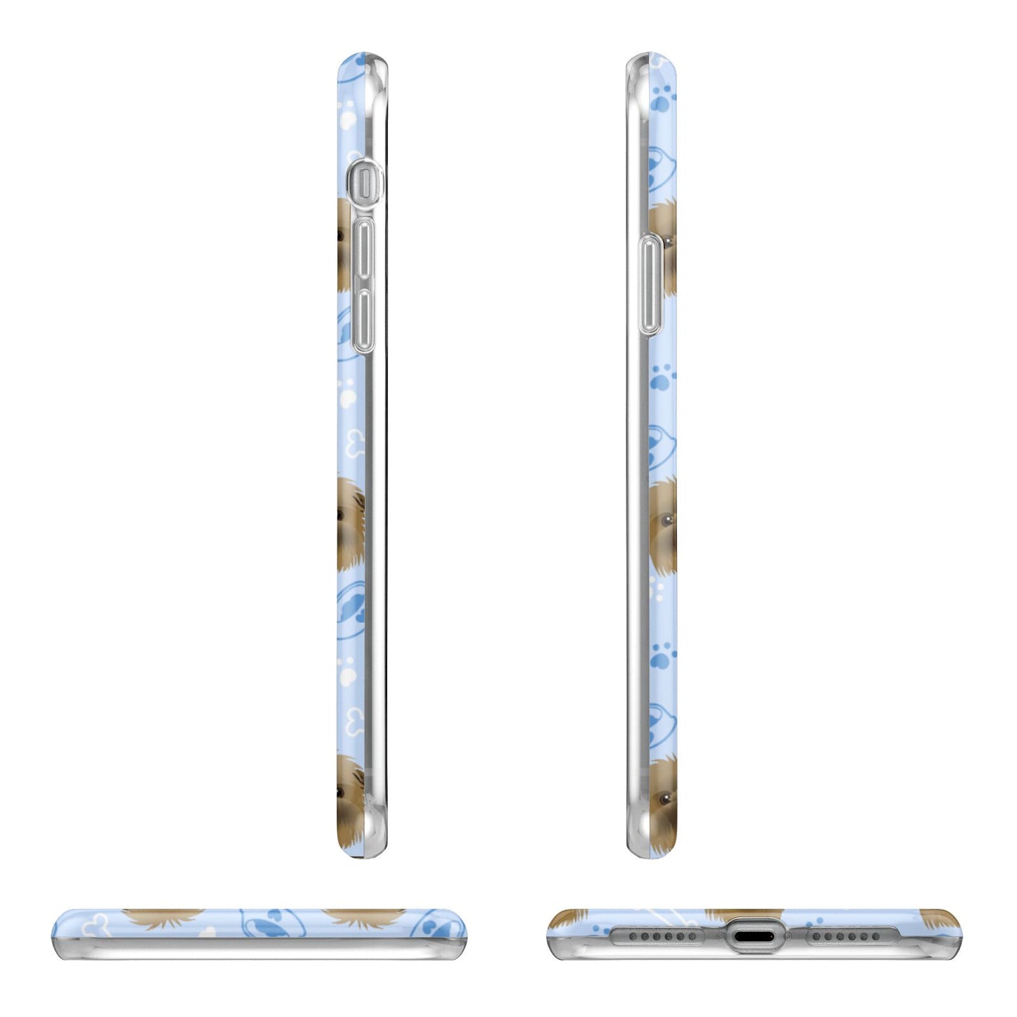 Personalised Affenpinscher Blue iPhone 11 Pro 3D Tough Case Angle Images