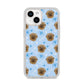 Personalised Affenpinscher Blue iPhone 14 Glitter Tough Case Starlight