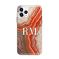 Personalised Agate Apple iPhone 11 Pro Max in Silver with Bumper Case