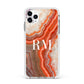 Personalised Agate Apple iPhone 11 Pro Max in Silver with White Impact Case
