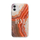 Personalised Agate Apple iPhone 11 in White with Bumper Case