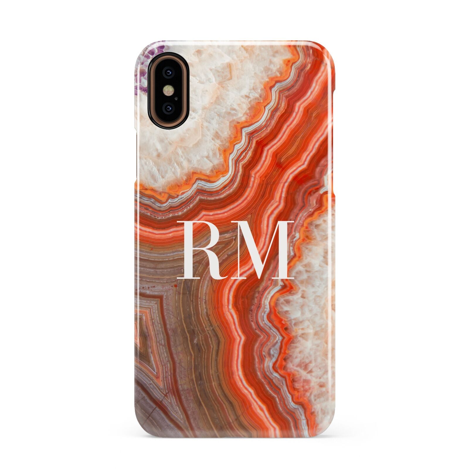 Personalised Agate Apple iPhone XS 3D Snap Case