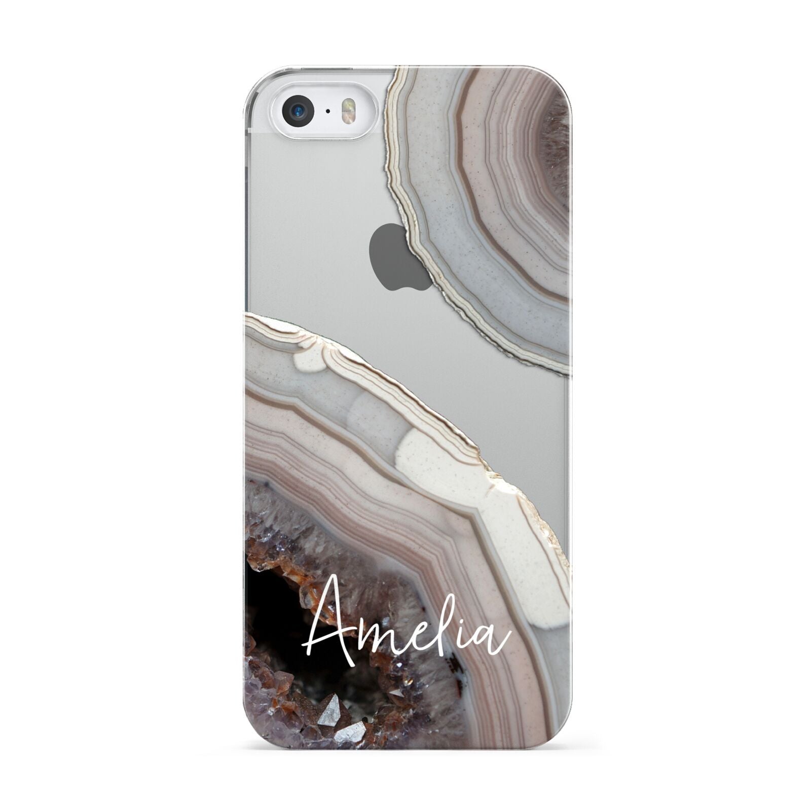 Personalised Agate Pink and Blue Initials Apple iPhone 5 Case