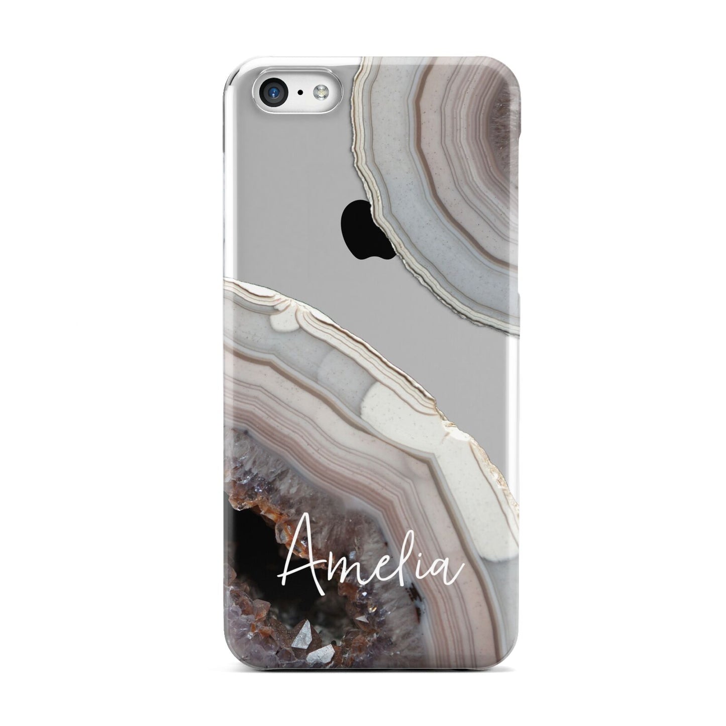 Personalised Agate Pink and Blue Initials Apple iPhone 5c Case