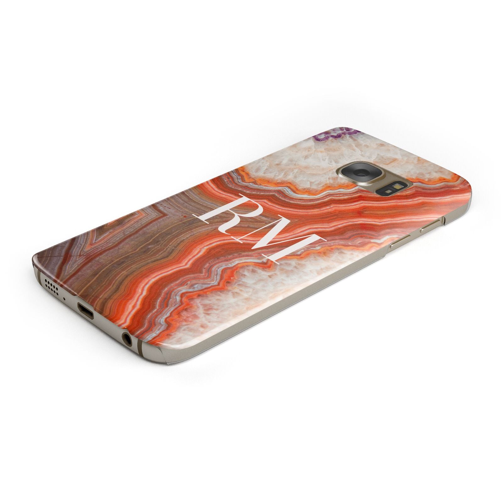 Personalised Agate Protective Samsung Galaxy Case Angled Image