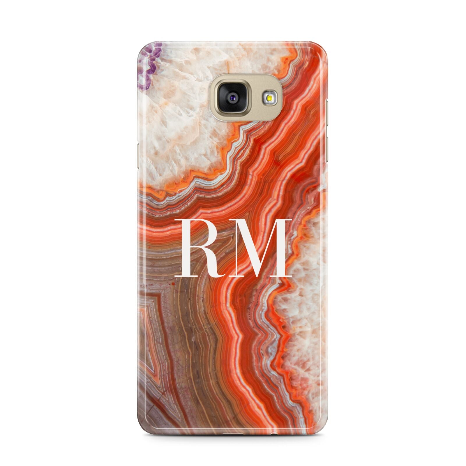 Personalised Agate Samsung Galaxy A7 2016 Case on gold phone