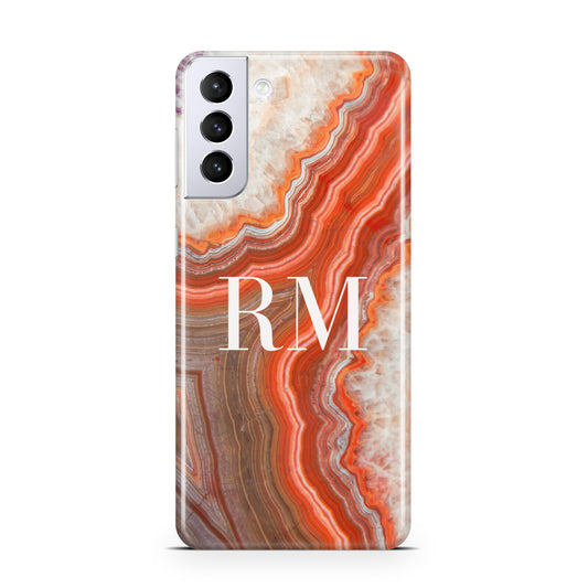 Personalised Agate Samsung S21 Plus Phone Case