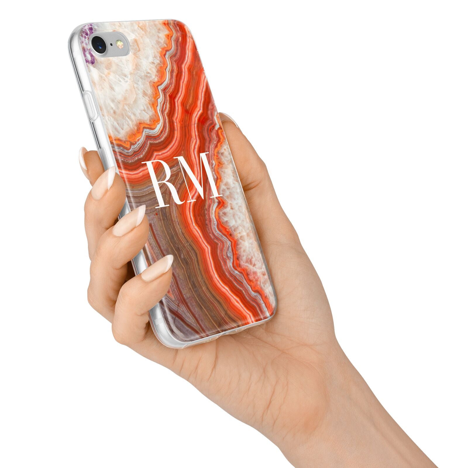 Personalised Agate iPhone 7 Bumper Case on Silver iPhone Alternative Image