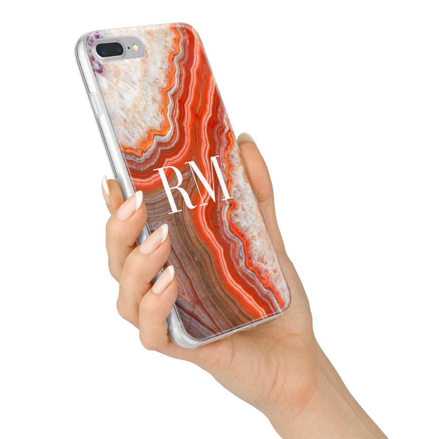 Personalised Agate iPhone 7 Plus Bumper Case on Silver iPhone Alternative Image