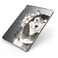 Personalised Alaskan Malamute Apple iPad Case on Grey iPad Side View