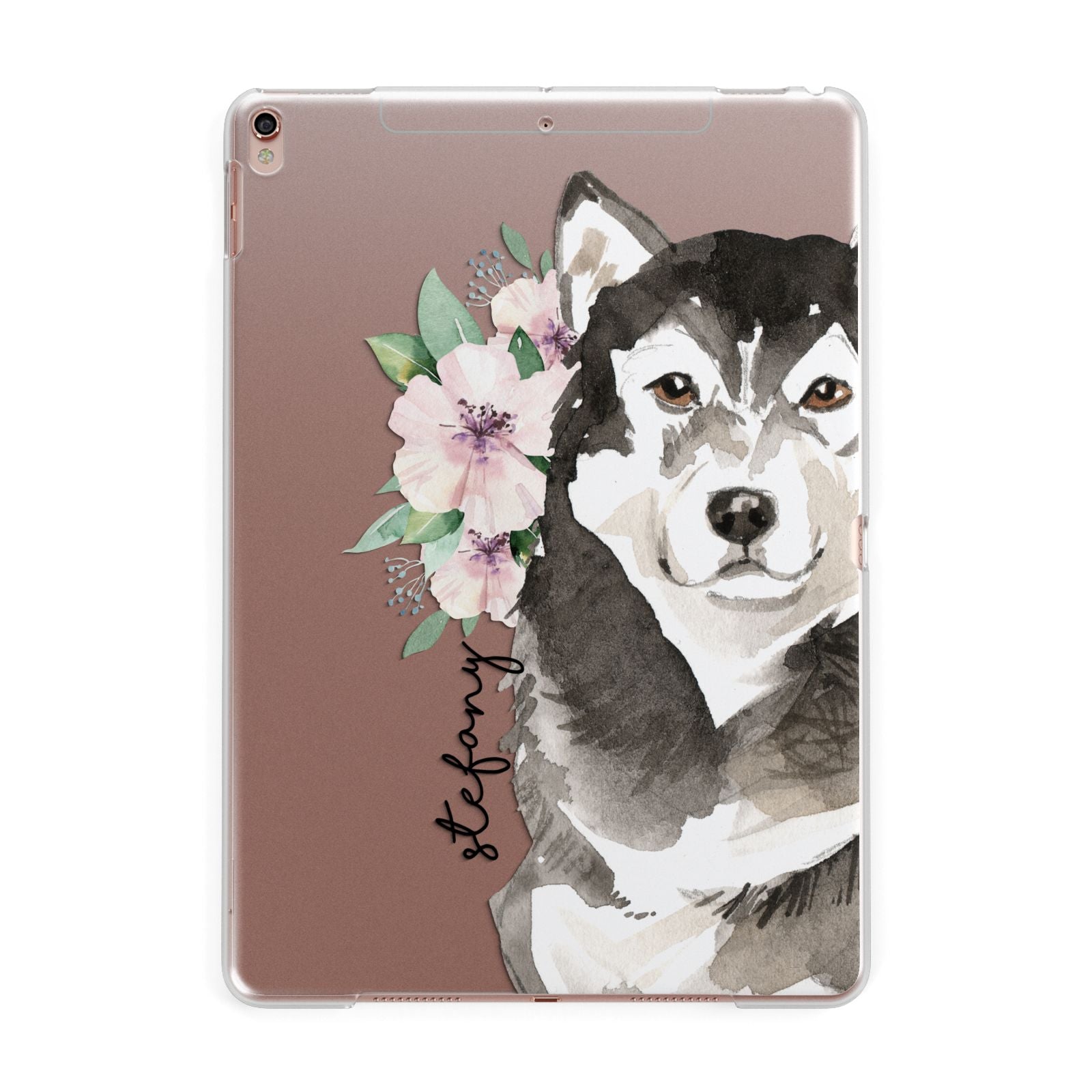 Personalised Alaskan Malamute Apple iPad Rose Gold Case