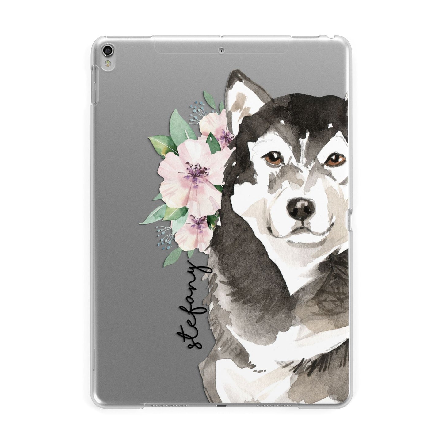 Personalised Alaskan Malamute Apple iPad Silver Case