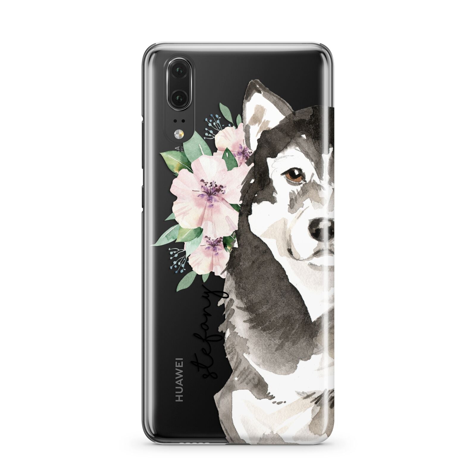 Personalised Alaskan Malamute Huawei P20 Phone Case