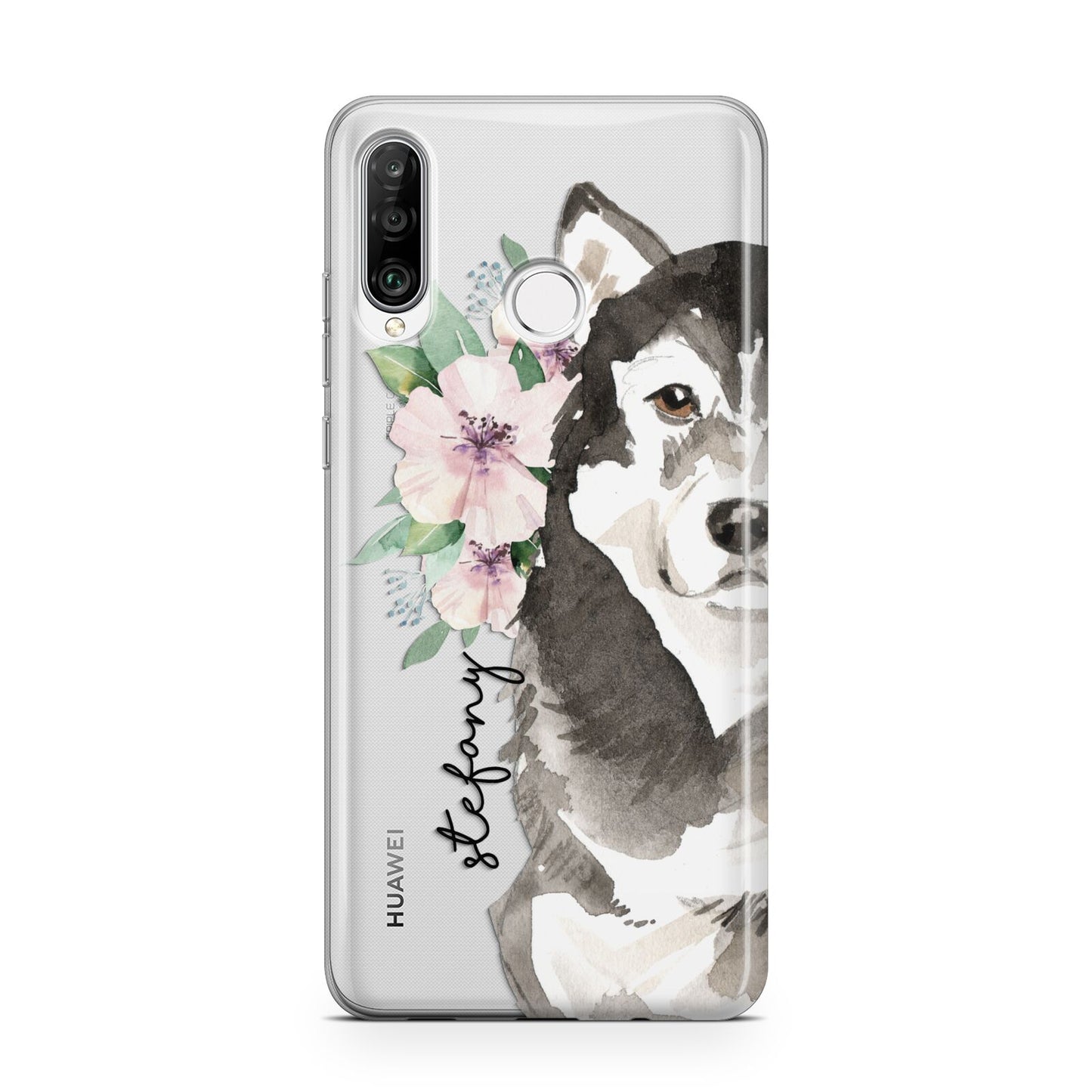 Personalised Alaskan Malamute Huawei P30 Lite Phone Case