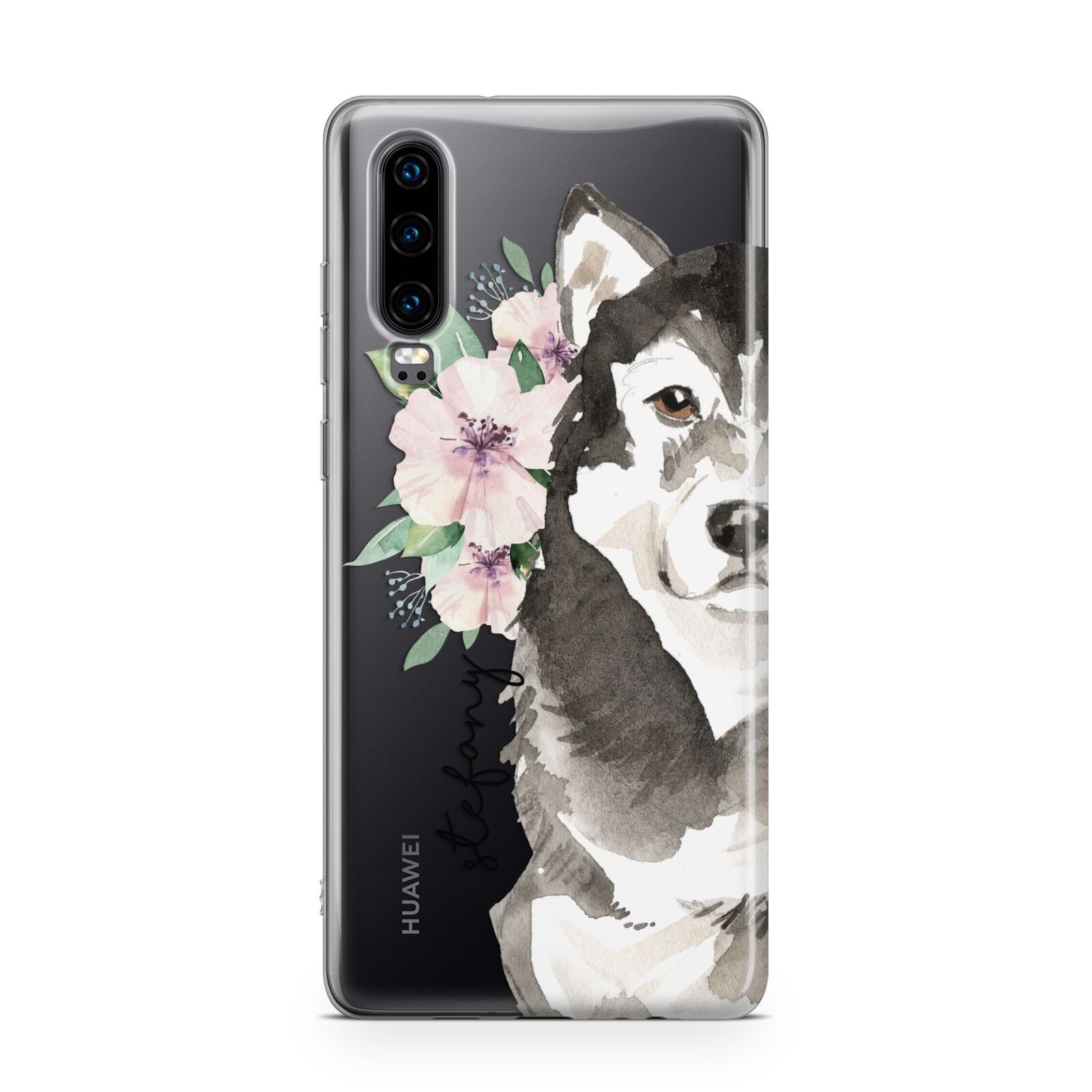 Personalised Alaskan Malamute Huawei P30 Phone Case