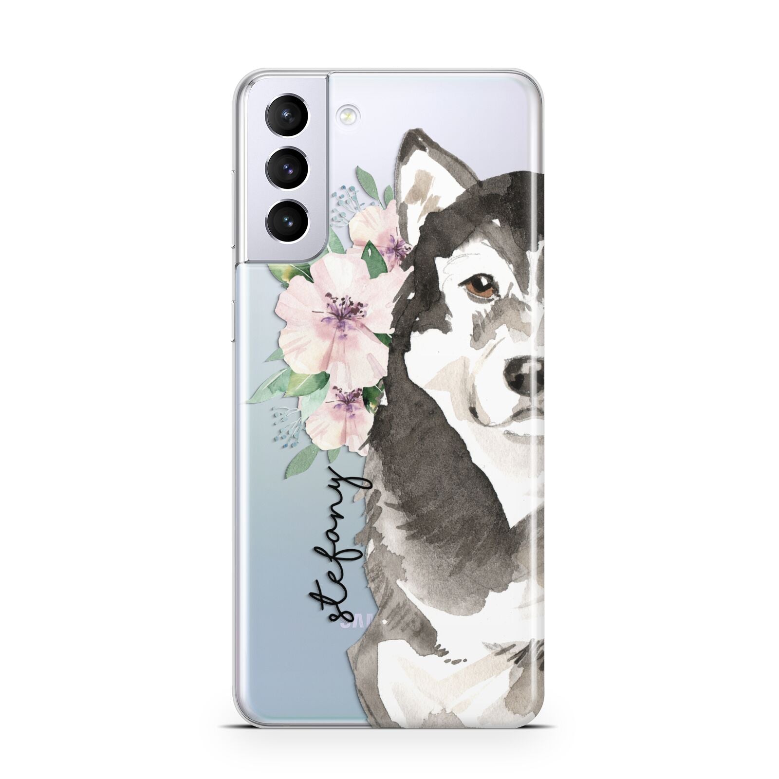 Personalised Alaskan Malamute Samsung S21 Plus Case