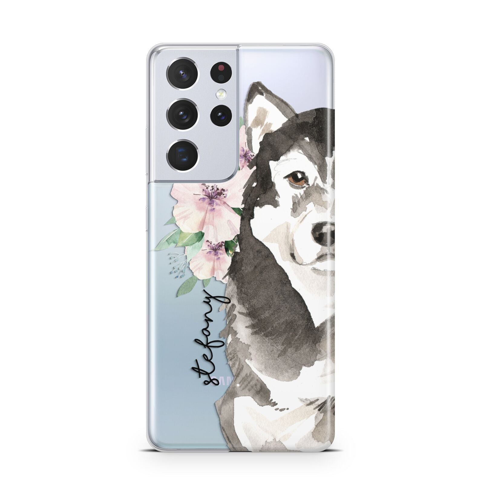 Personalised Alaskan Malamute Samsung S21 Ultra Case