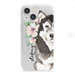 Personalised Alaskan Malamute iPhone 13 Mini Clear Bumper Case