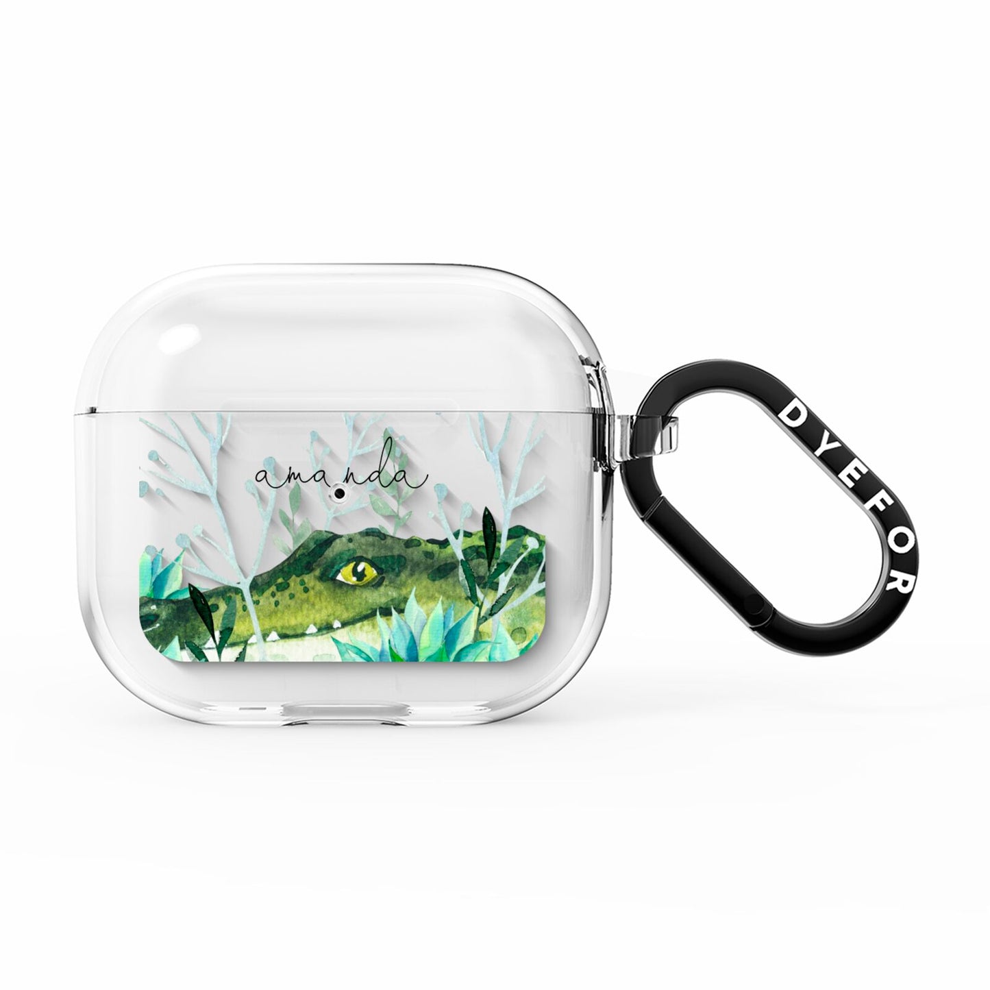 Personalised Alligator AirPods Clear Case 3rd Gen