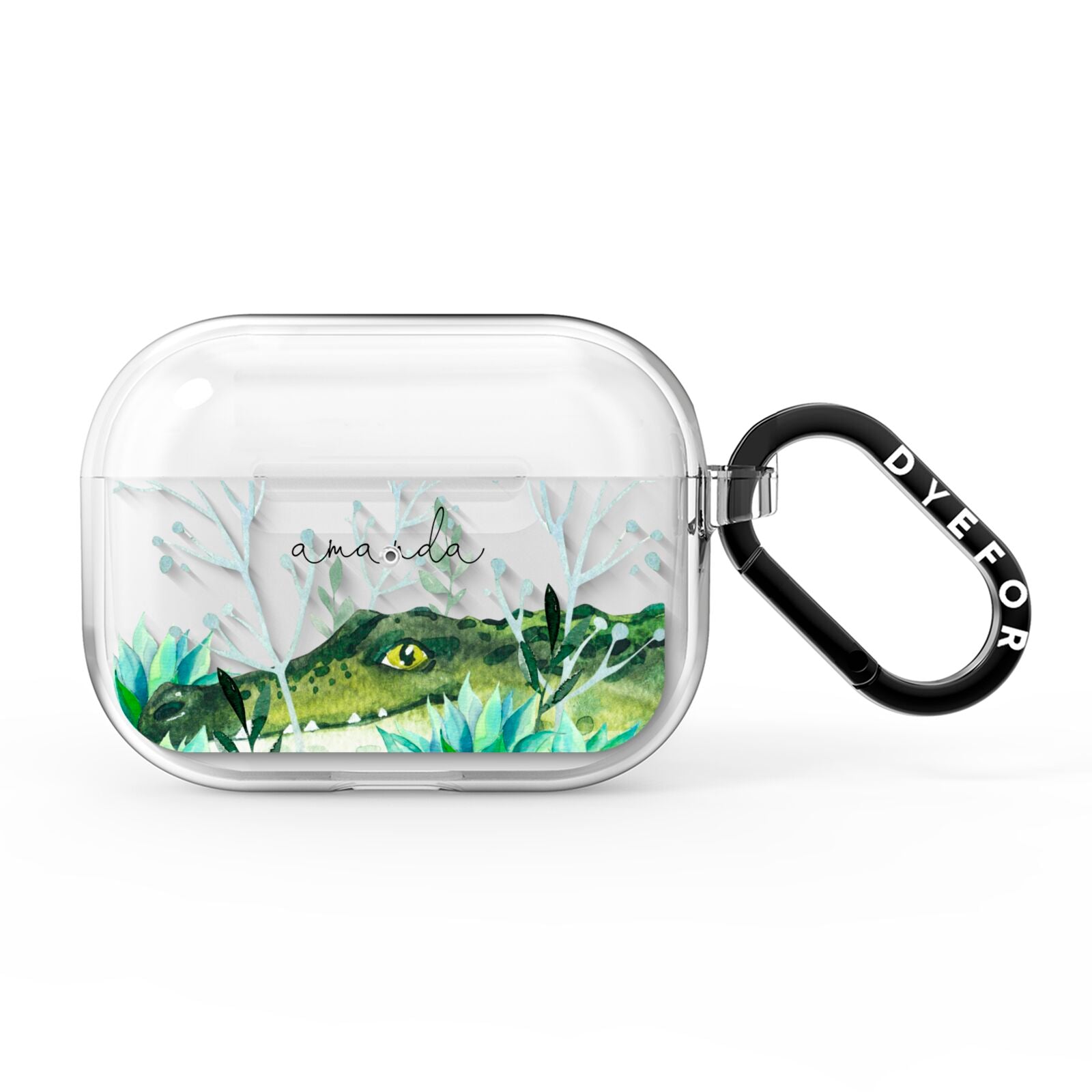 Personalised Alligator AirPods Pro Clear Case