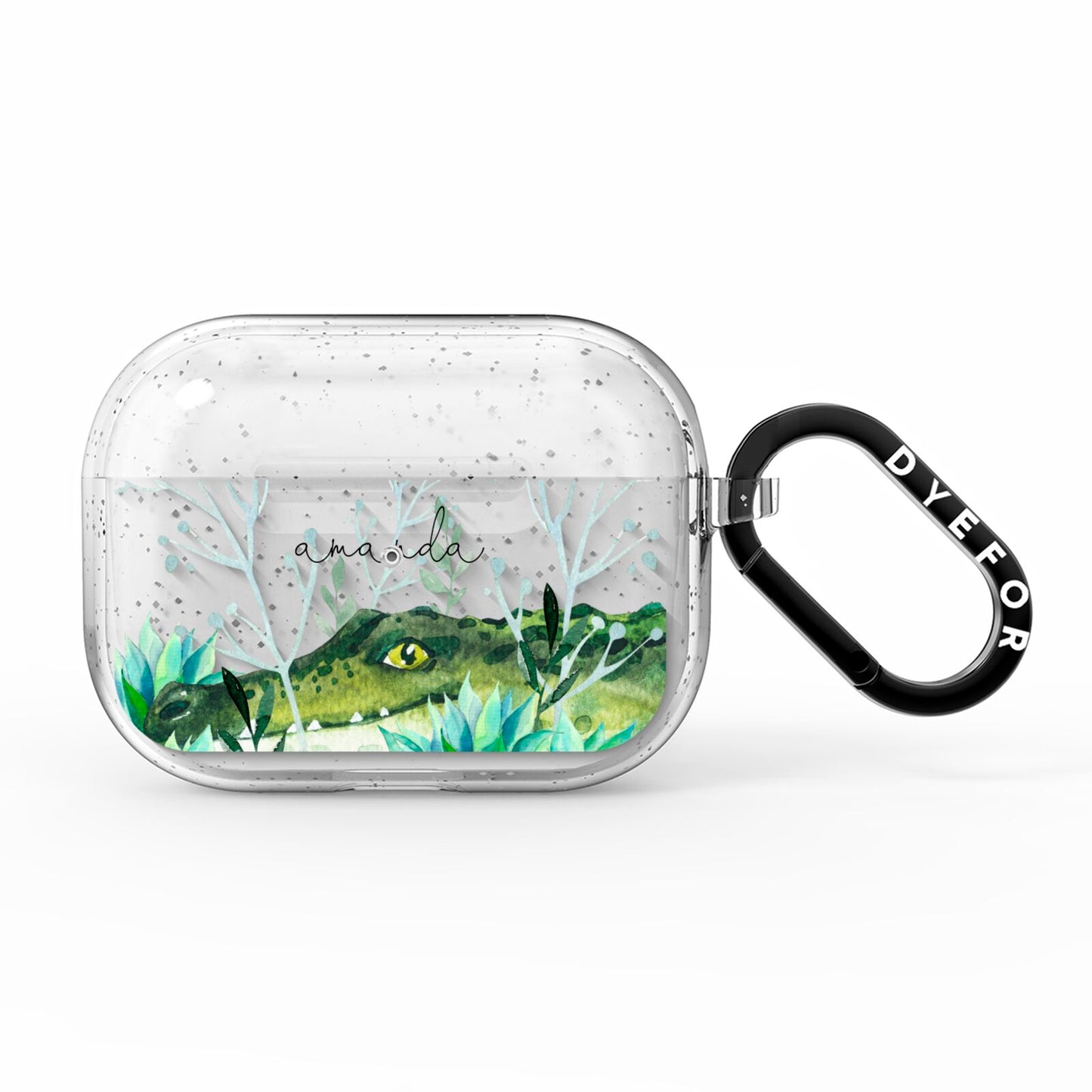 Personalised Alligator AirPods Pro Glitter Case