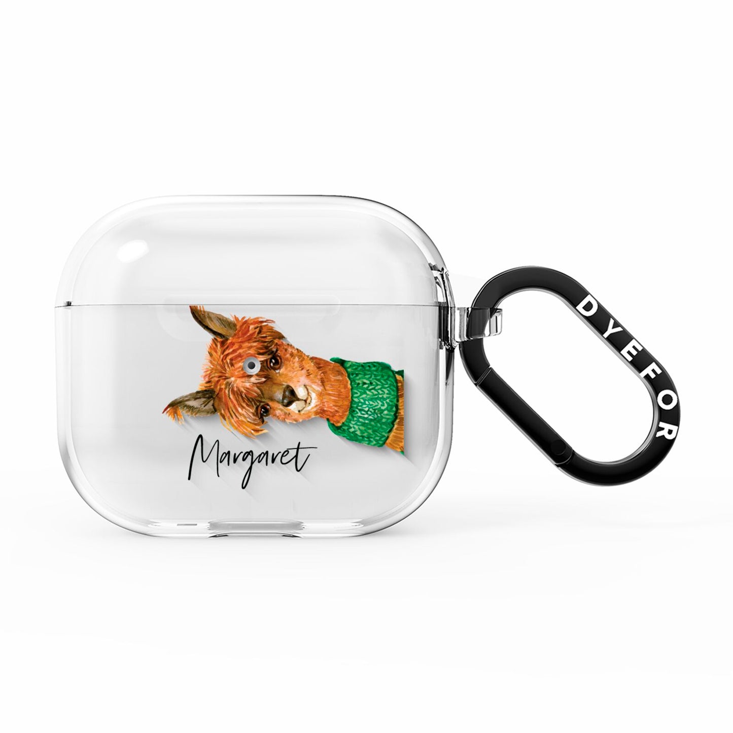 Personalised Alpaca AirPods Clear Case 3rd Gen