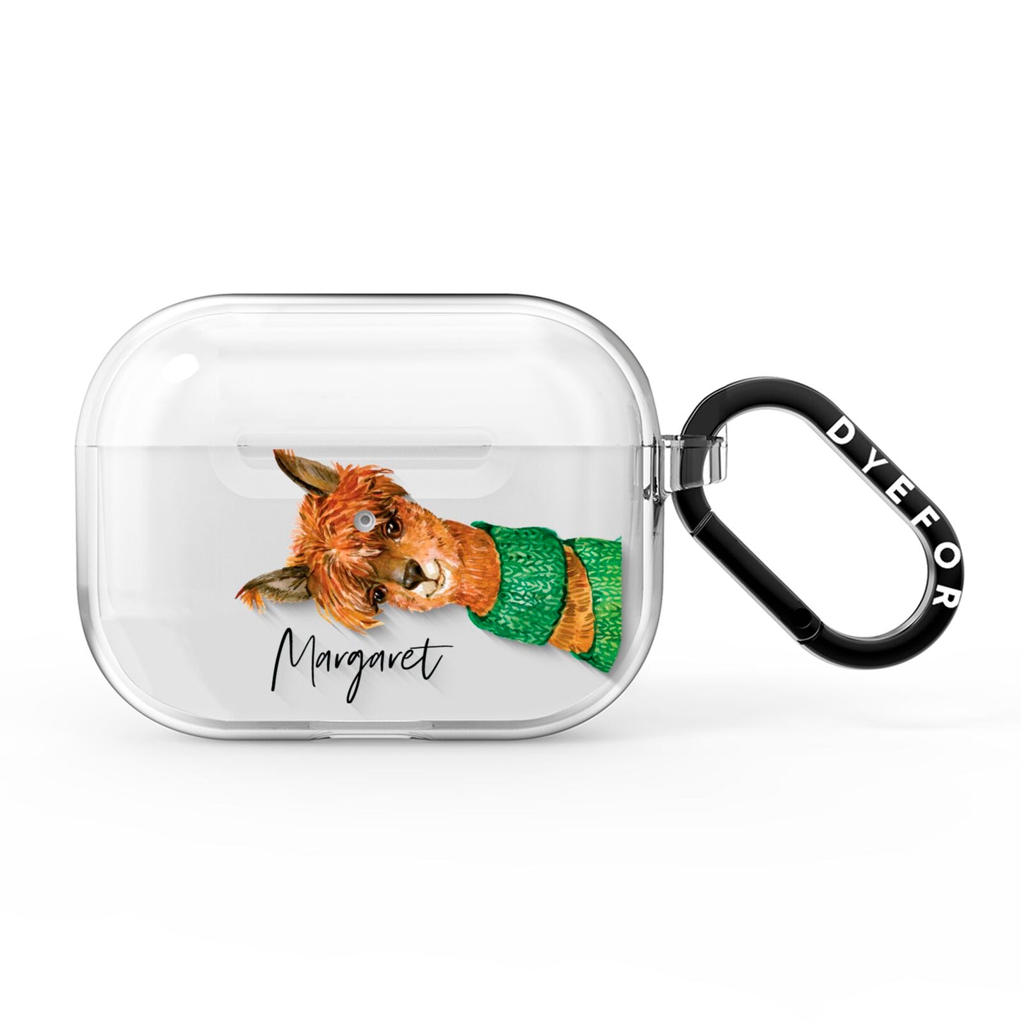 Personalised Alpaca AirPods Pro Clear Case