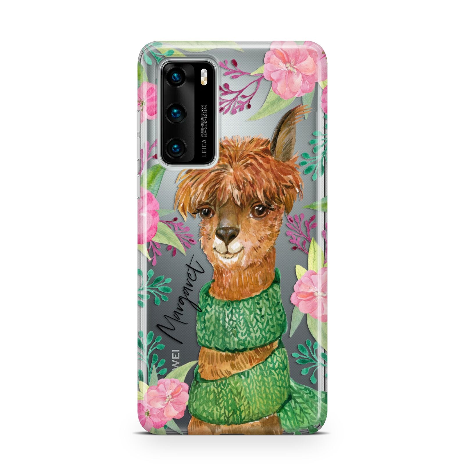 Personalised Alpaca Huawei P40 Phone Case