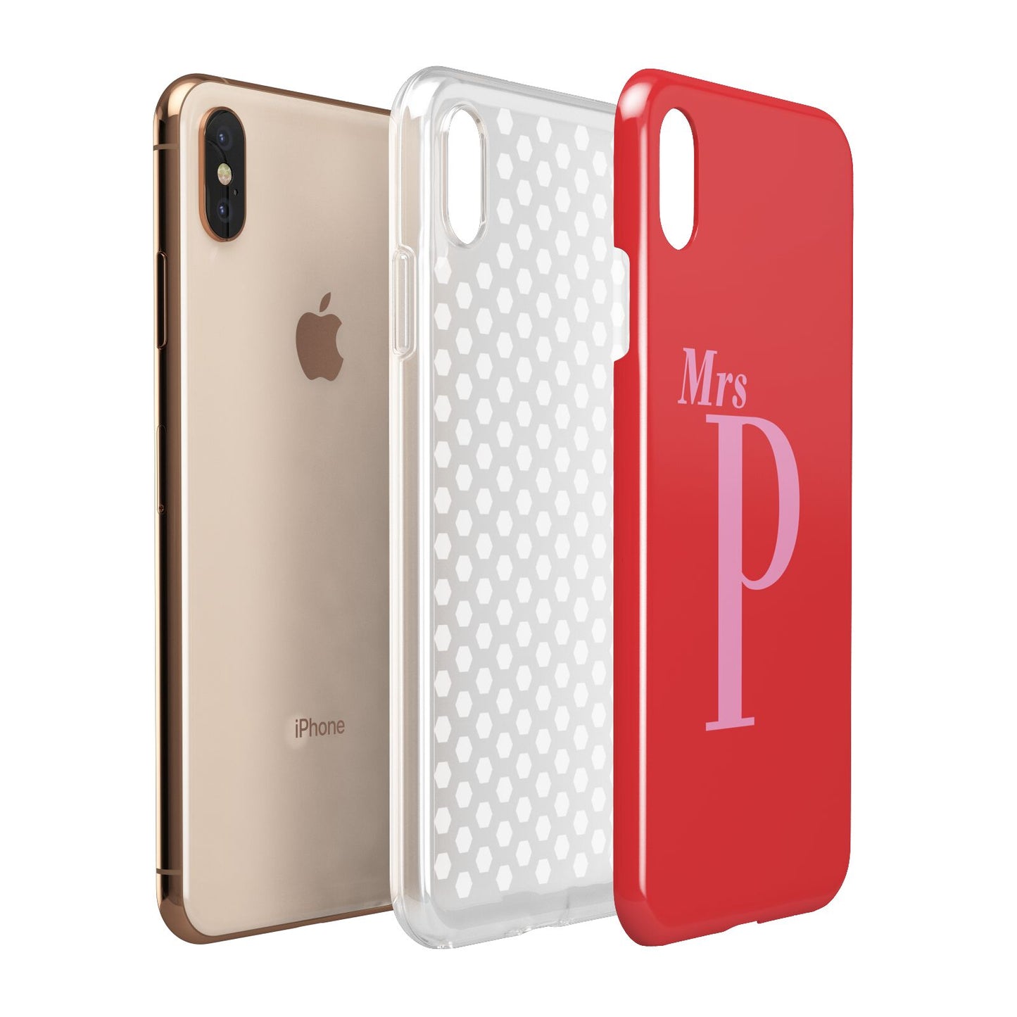 Personalised Alphabet Apple iPhone Xs Max 3D Tough Case Expanded View