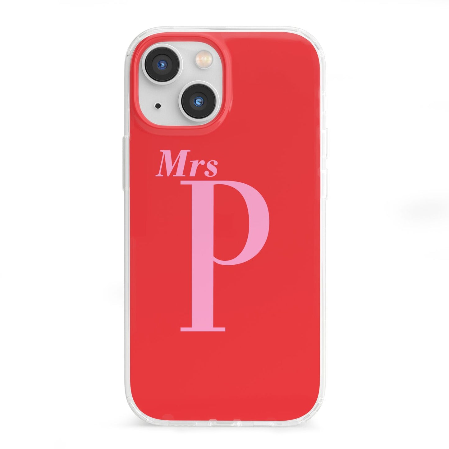 Personalised Alphabet iPhone 13 Mini Clear Bumper Case