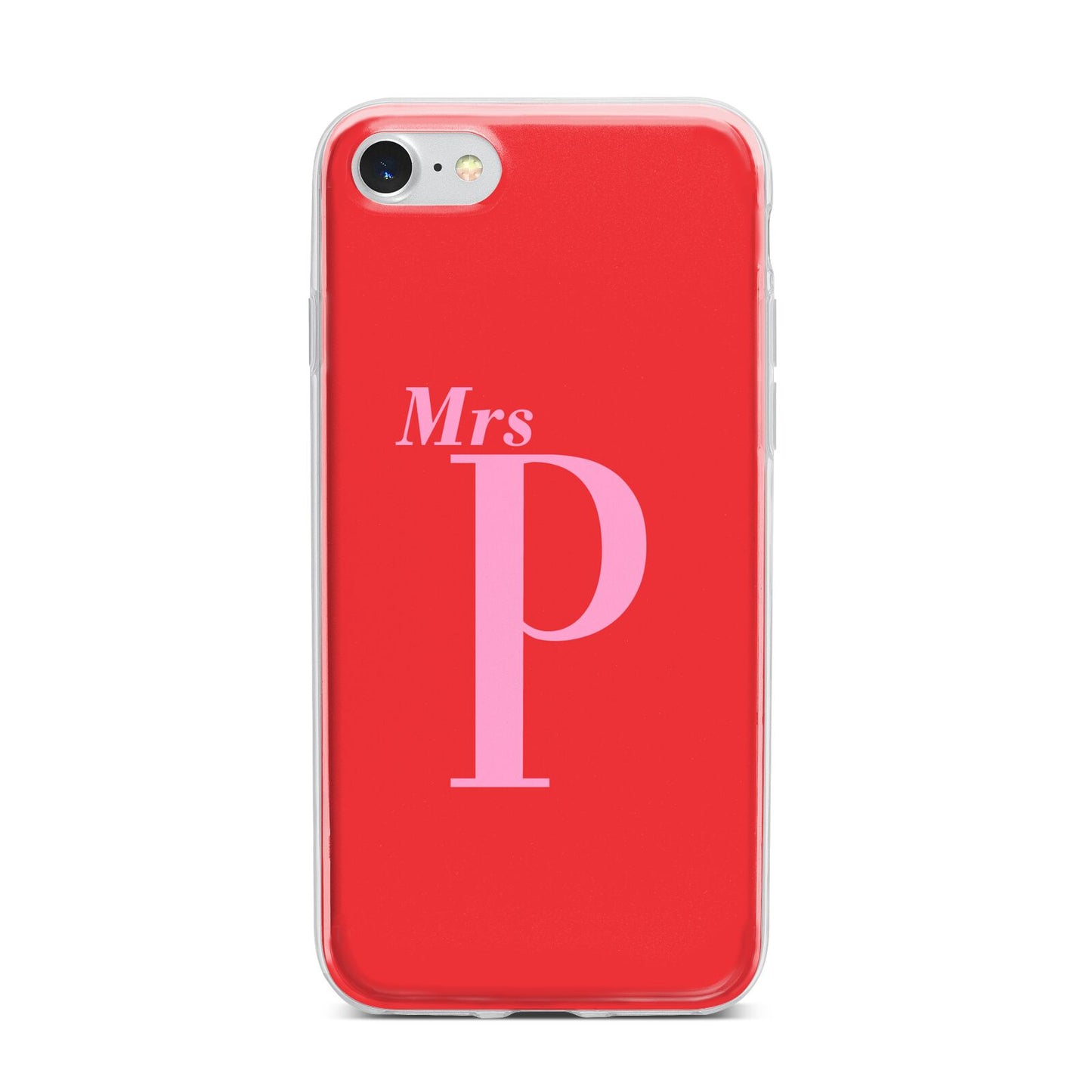 Personalised Alphabet iPhone 7 Bumper Case on Silver iPhone