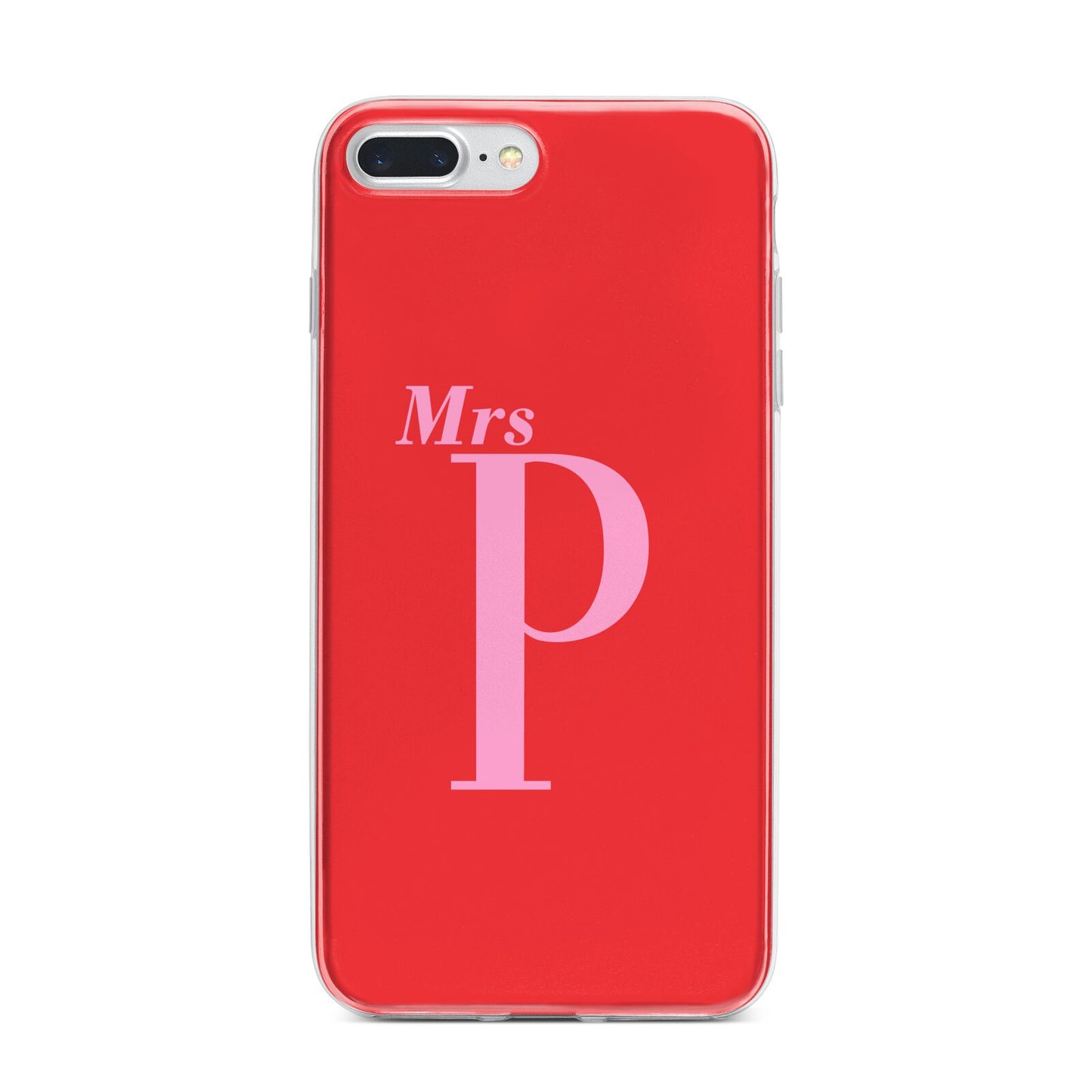 Personalised Alphabet iPhone 7 Plus Bumper Case on Silver iPhone