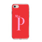 Personalised Alphabet iPhone 8 Bumper Case on Silver iPhone