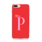 Personalised Alphabet iPhone 8 Plus Bumper Case on Silver iPhone