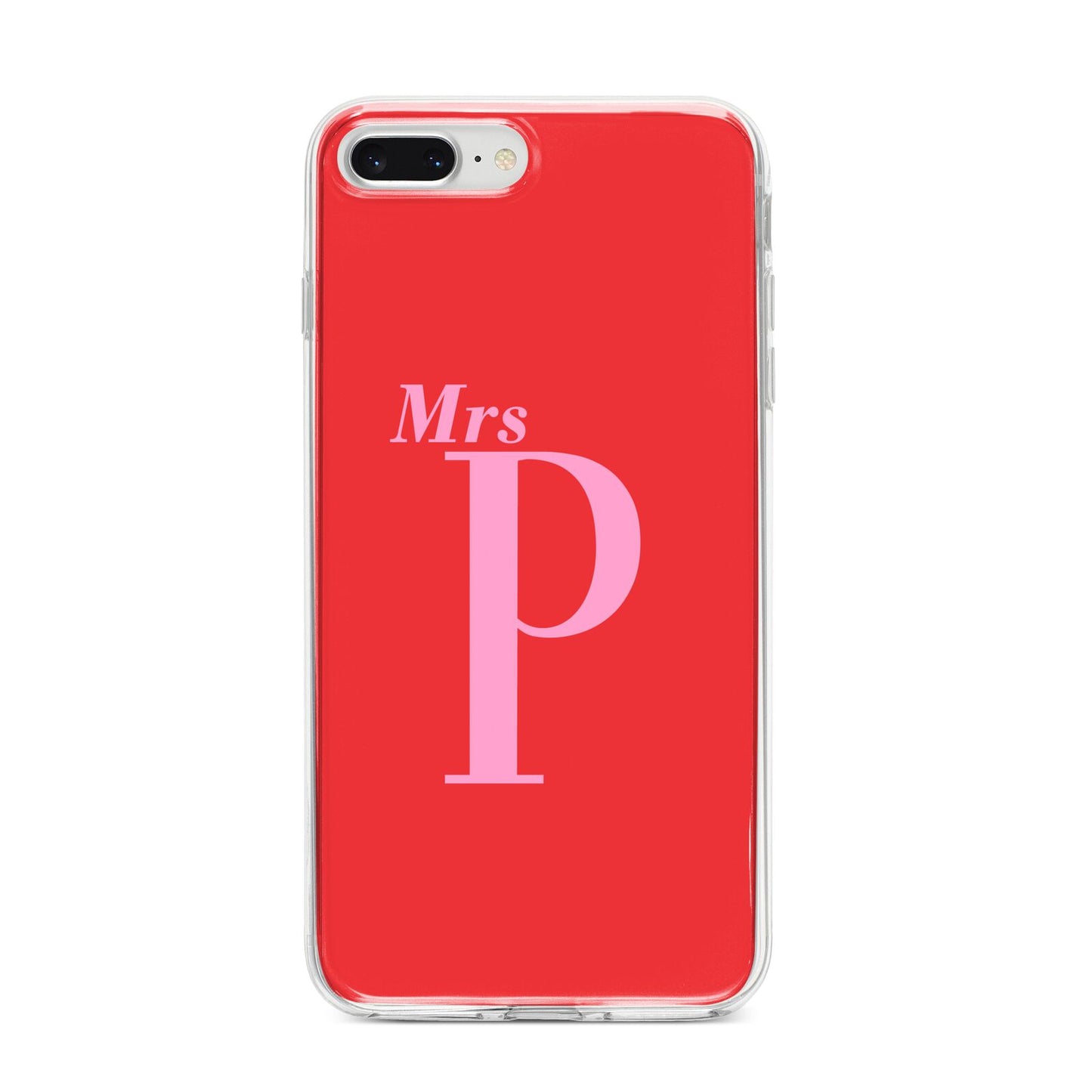Personalised Alphabet iPhone 8 Plus Bumper Case on Silver iPhone