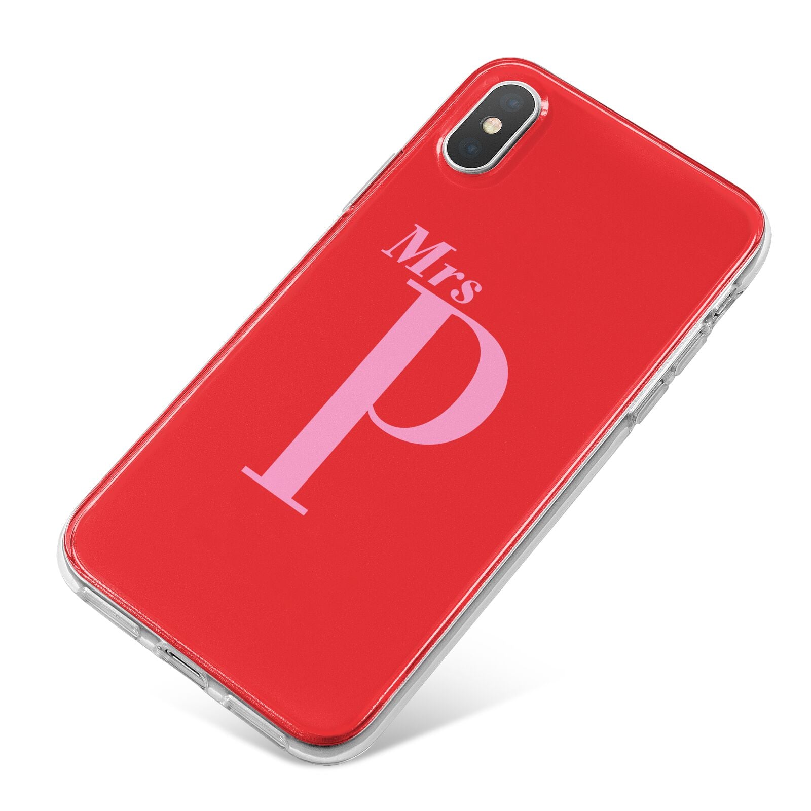 Personalised Alphabet iPhone X Bumper Case on Silver iPhone