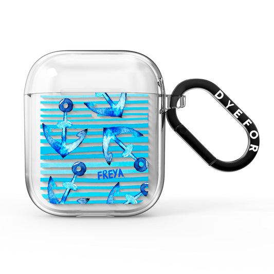 Personalised Anchor AirPods Clear Case