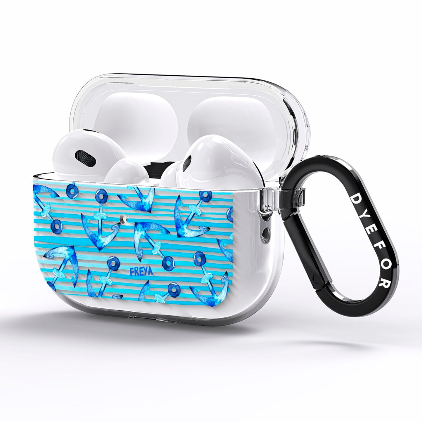 Personalised Anchor AirPods Pro Clear Case Side Image