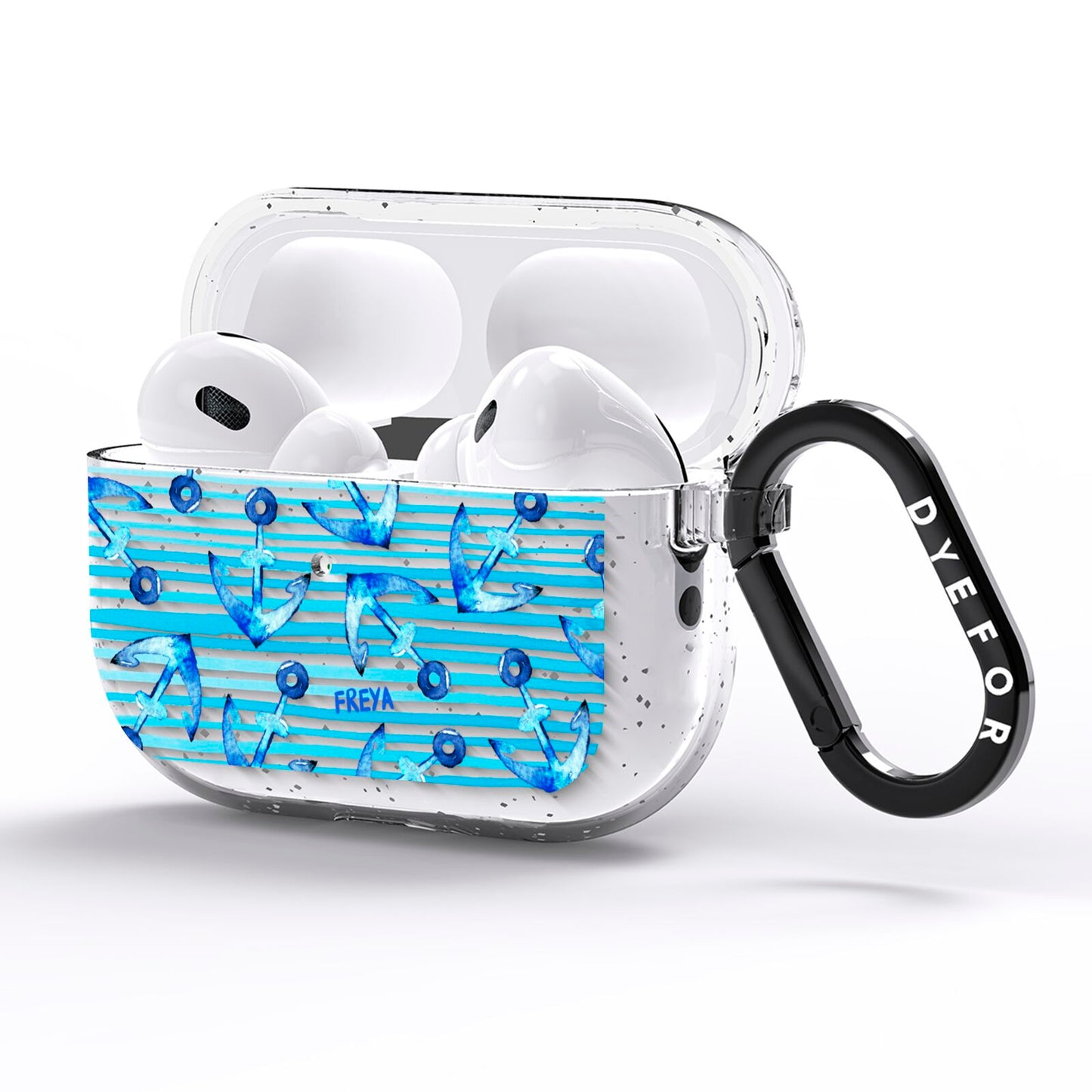 Personalised Anchor AirPods Pro Glitter Case Side Image