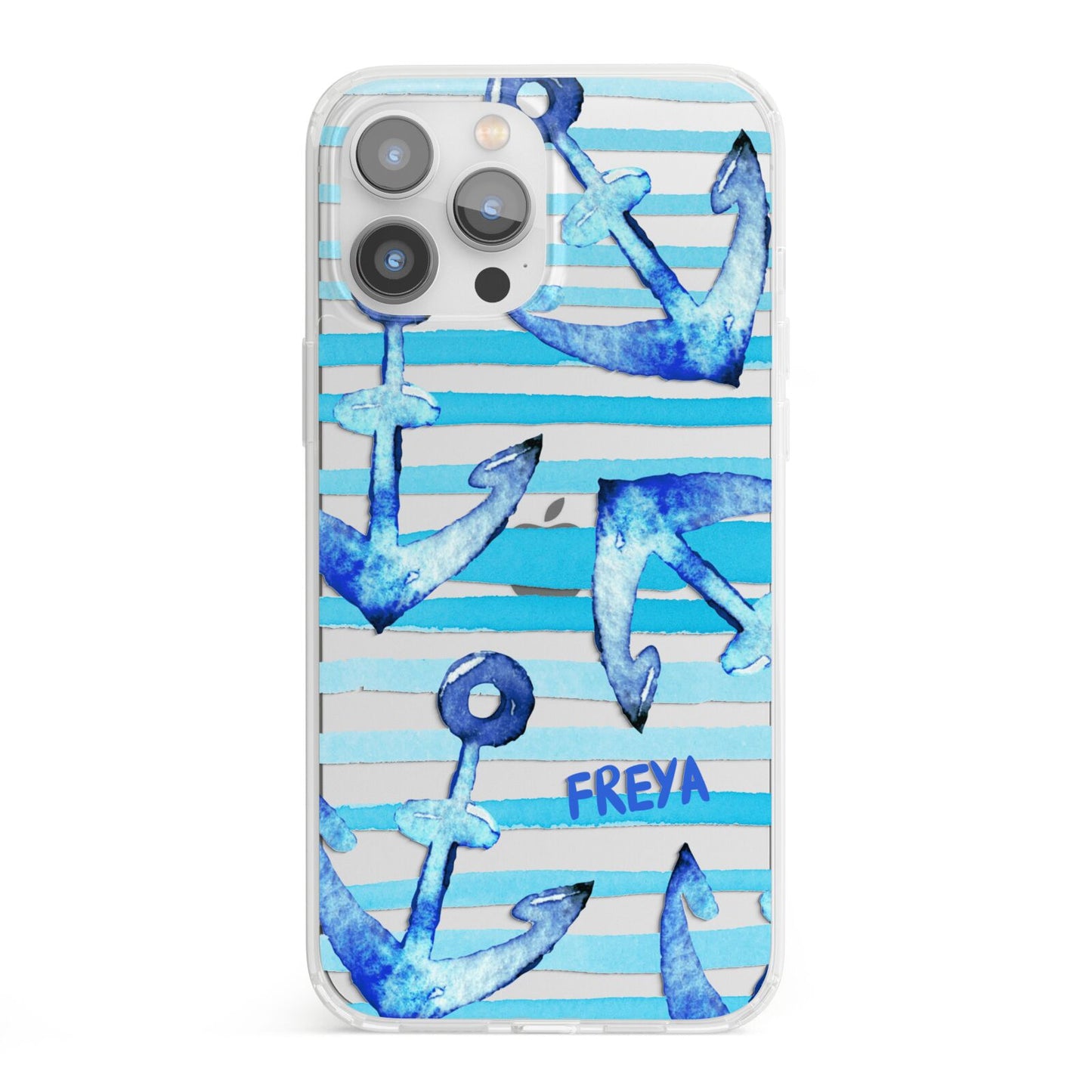 Personalised Anchor iPhone 13 Pro Max Clear Bumper Case