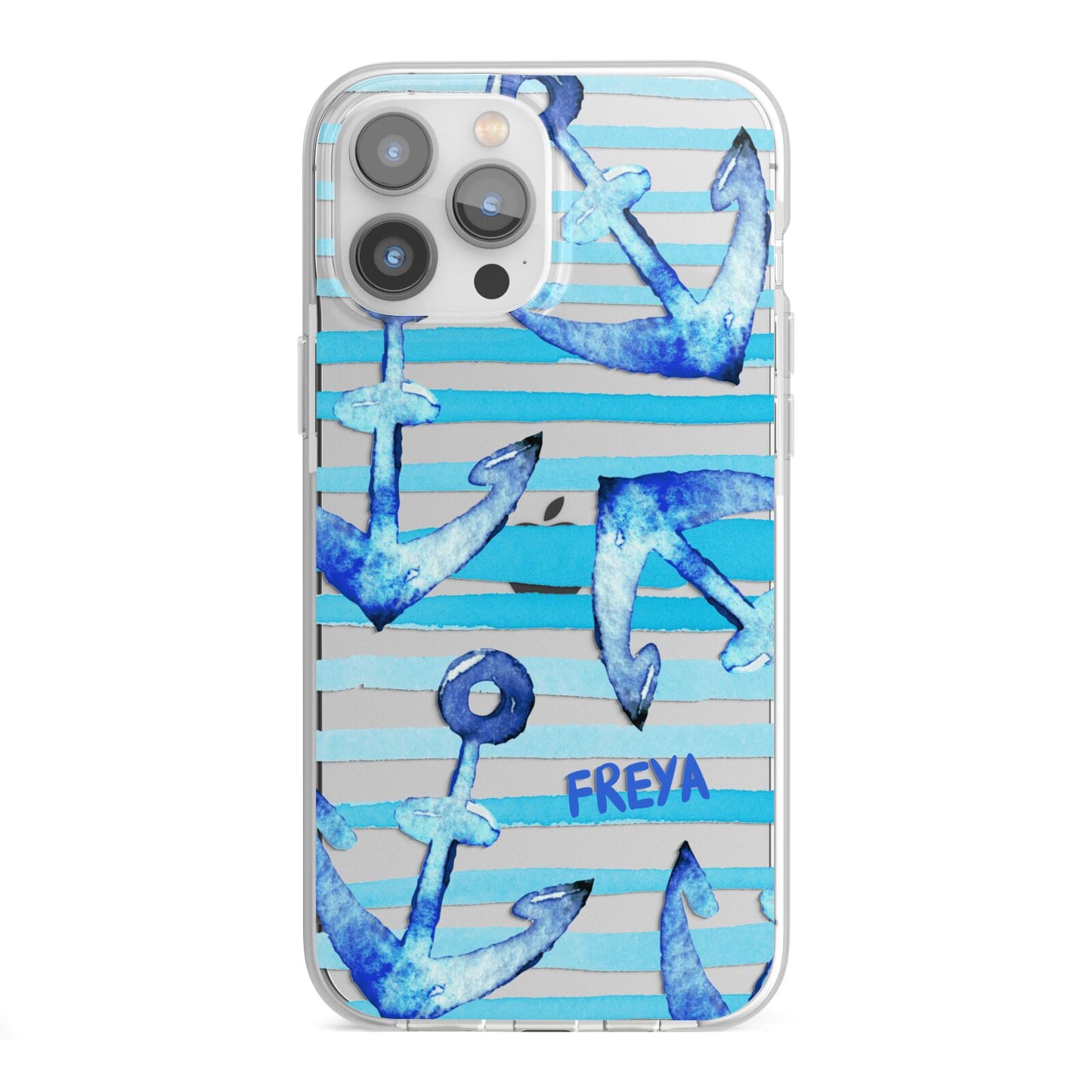 Personalised Anchor iPhone 13 Pro Max TPU Impact Case with White Edges