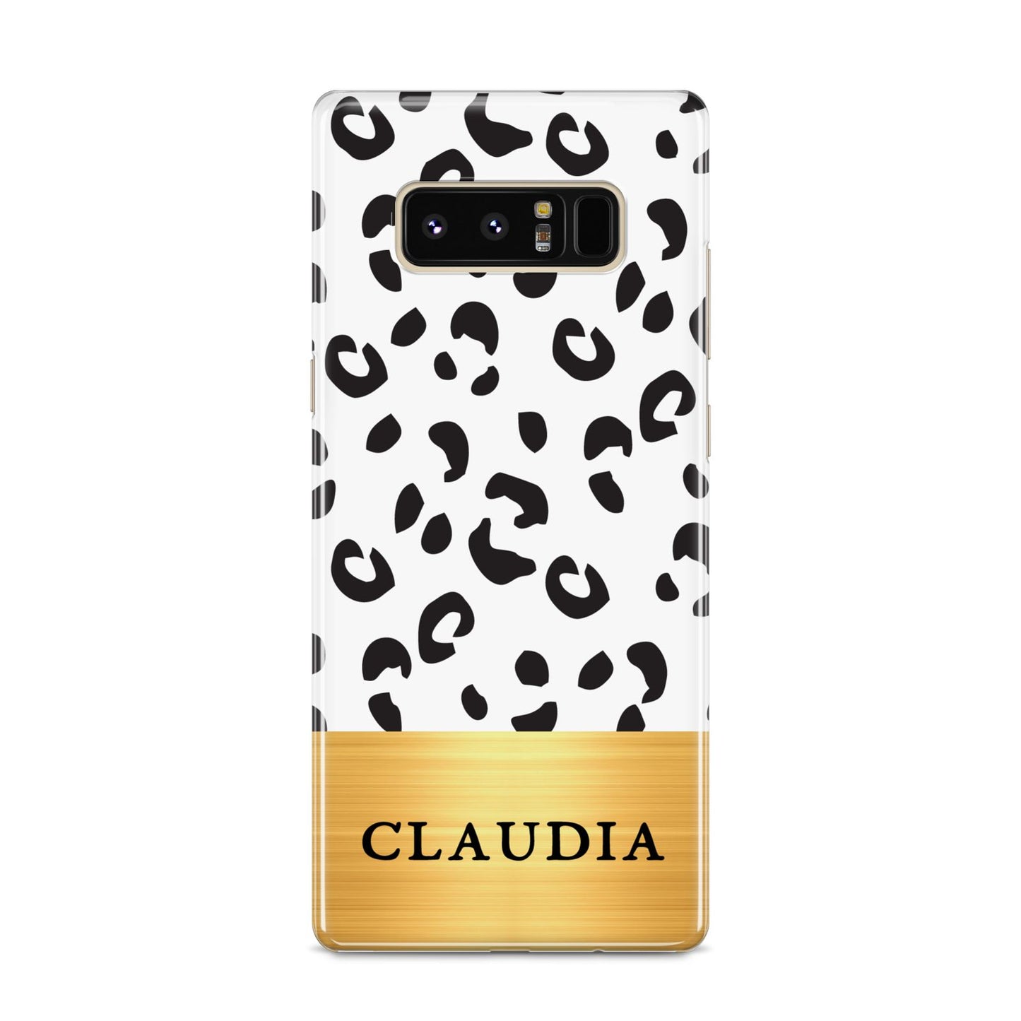 Personalised Animal Print Gold With Name Samsung Galaxy S8 Case