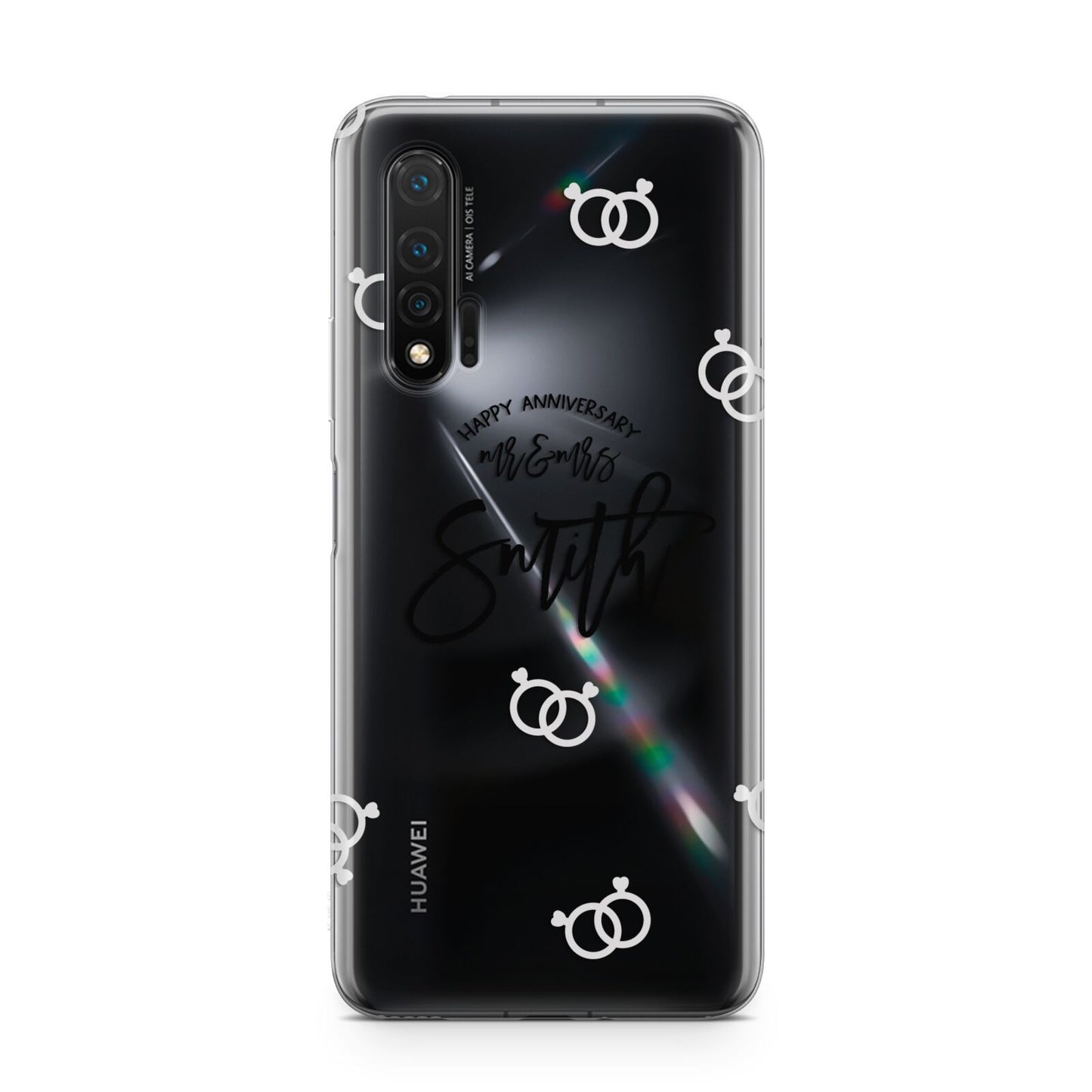 Personalised Anniversary Monochrome Huawei Nova 6 Phone Case